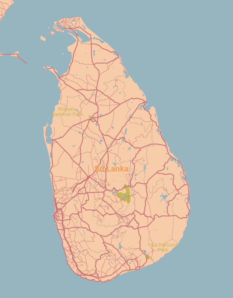 Map of Sri Lanka